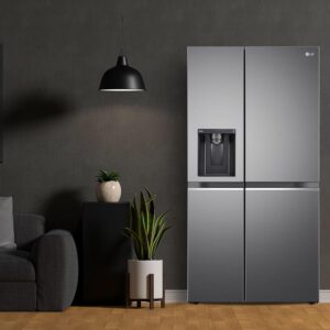 LG 630 L 3 Star Frost Free Smart Inverter Wi-Fi Double Door Side by Side Refrigerator (GL-L257CPZ3, Shiny Steel, Convertible, Door Cooling, Multi Air Flow | With Water & Ice Dispenser)