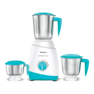 Aspro Plus 550 W Mixer Grinder White & Light Blue, 3 Jar GHFMGCYW055