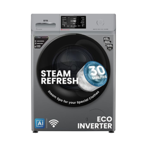 IFB 8 Kg 5 Star, DeepClean® Technology, AI Powered, WiFi, Fully Automatic Front Load Washing Machine (SENATOR MSN 8014 CMS, PowerSteam®, Steam Refresh, Inbuilt Heater, Eco Inverter, Metallic Silver)