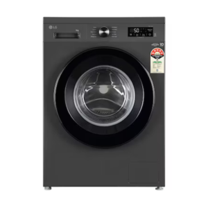 LG 9 kg Front Load Washing Machine with Inverter Direct Drive™, Steam Wash, Middle Black, 5 Star