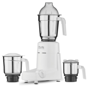 Preethi Popular MG 142 mixer grinder 750-Watt (White), 3 Jars with with 2yr Guarantee & Lifelong Free Service