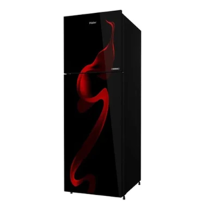 Haier 240 L Frost Free Double Door Top Mount 2 Star Convertible Refrigerator (Black Spiral Glass, H902CSG-P)